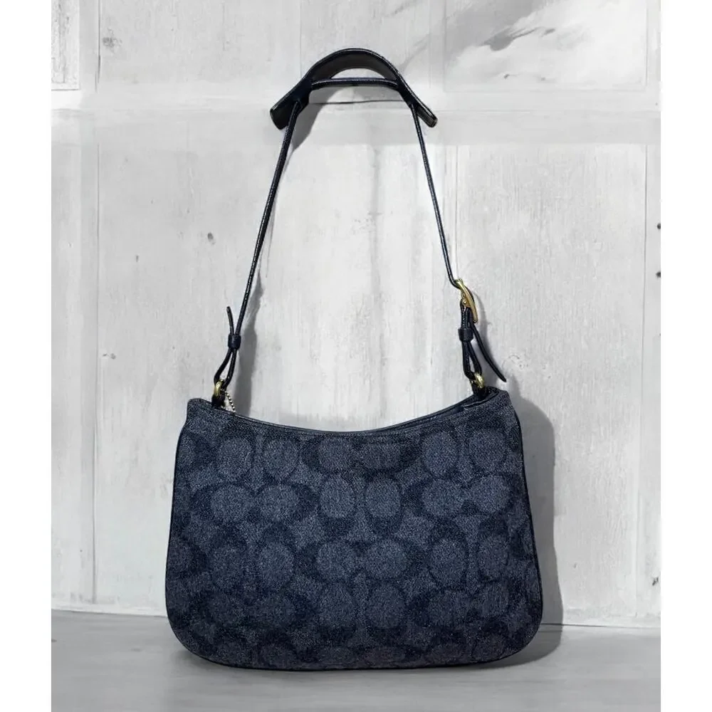 Vintage Coach 8307 Girlie Signature Wool Hobo Bag